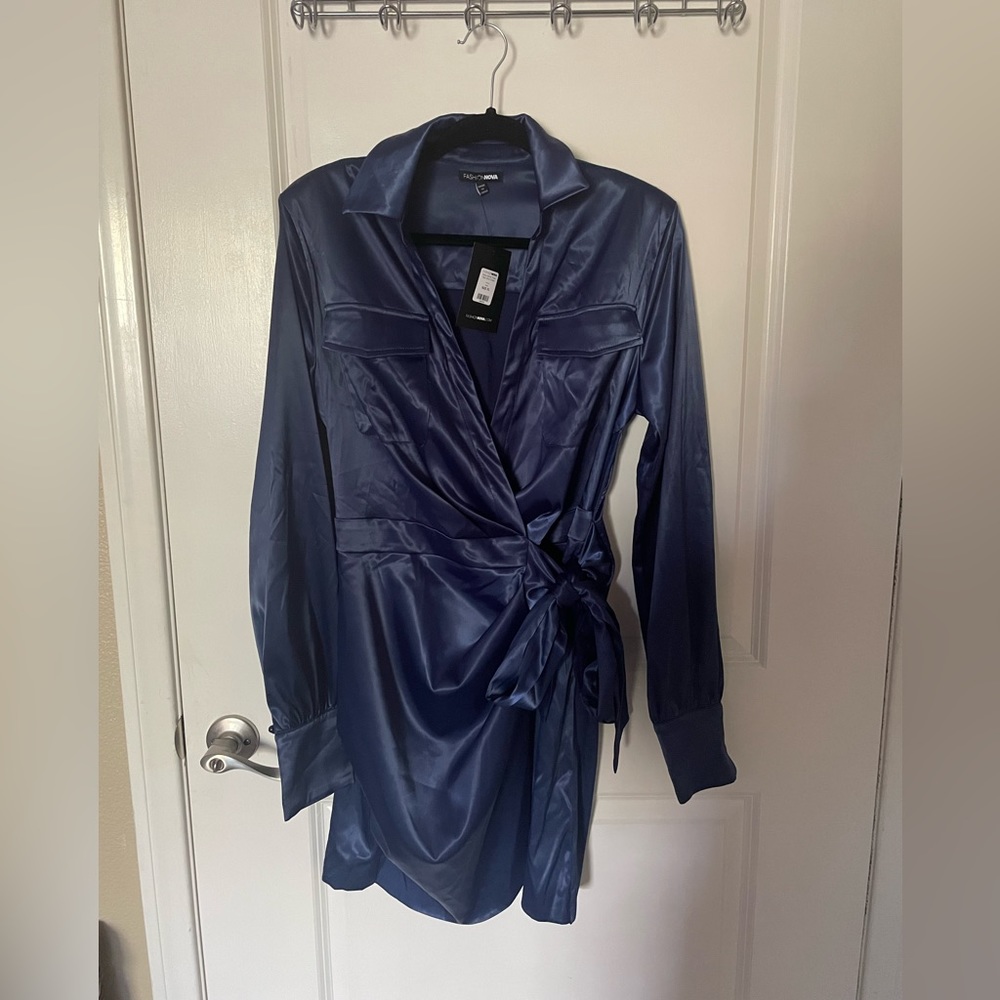Navy Blue Dress Fashion Nova size XL